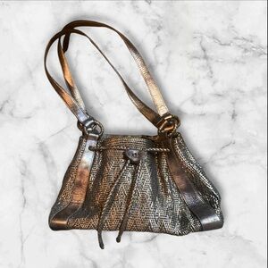 Monsac original. Metallic drawstring